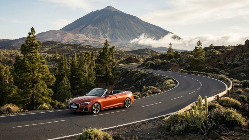 Audi A5 Cabrio, обзор вождения на Тенерифе
